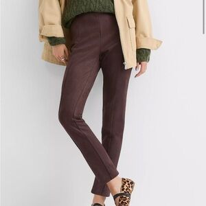 Loft Faux Suede Leggings in Brown